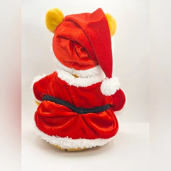 Vintage Winnie The Pooh Disney Store Exclusive Santa Plush 12” Christmas - Picture 7 of 9